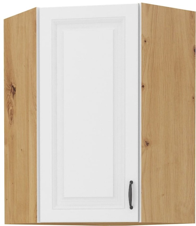 Szafka górna narożna STILO 58x58 GN-90 1F wisząca kuchenna Biały/Dąb Artisan