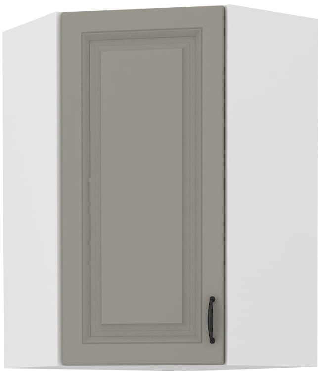 Szafka kuchenna Gliniasty Szary/Biały wisząca górna narożna STILO 58x58 GN-90 1F