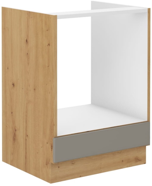 Szafka kuchenna dolna STILO 60 D GAZ Gliniasty Szary/Dąb Artisan pod piekarnik