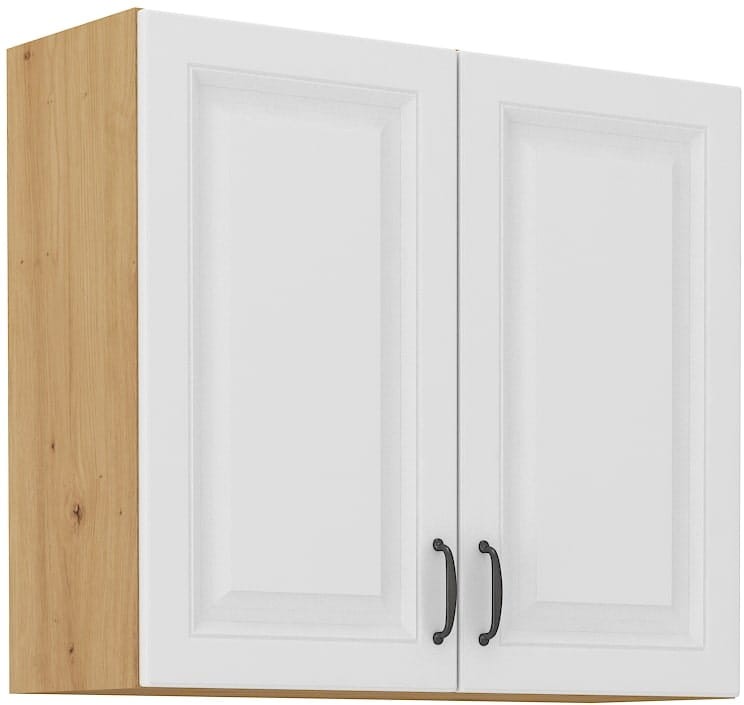 Szafka wisząca górna STILO 80 G-72 2F Biały/Dąb Artisan