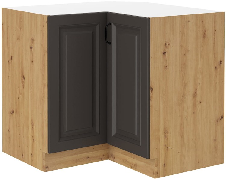 Szafka kuchenna STILO 89x89 DN 1F Grafit/Artisan dolna narożna