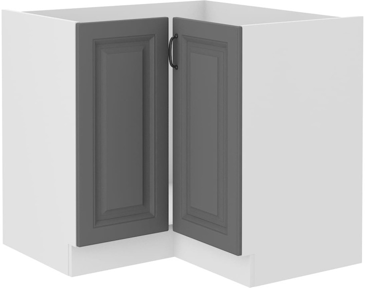 Szafka STILO 89x89 DN 1F kuchenna dolna narożna Szary/Biały