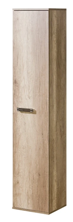 Wąska szafa do salonu z kolekcji romero bieliźniarka w kolorze dąb canyon
