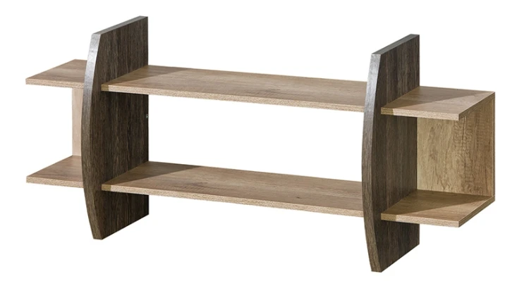 półka dwupoziomowa wisząca na siane na książki i dekoracje