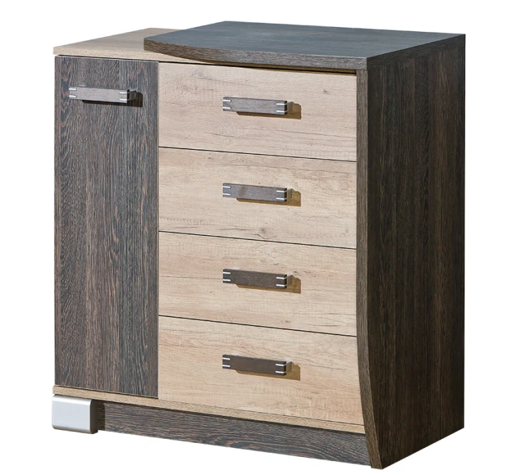 Prawostronna komoda z szufladami do sypialni romero 80 cm