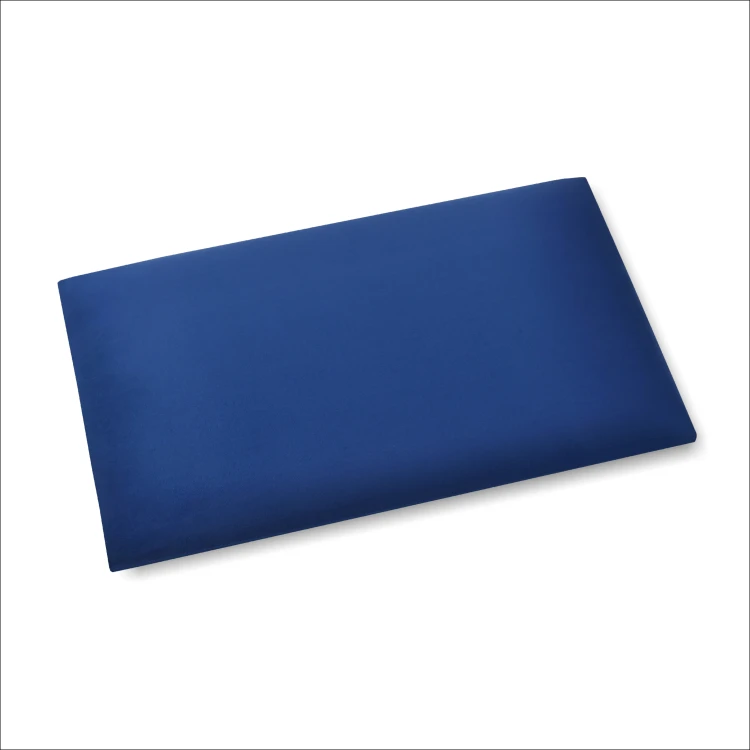 Panel ścienny tapicerowany 3D o wymiarze 50x30 wezgłowie w kolorze niebieskim.