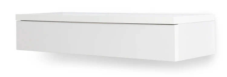 Toaletka wisząca do sypialni 100 cm Navene NV-02 w kolorze Biały Połysk/Mat.