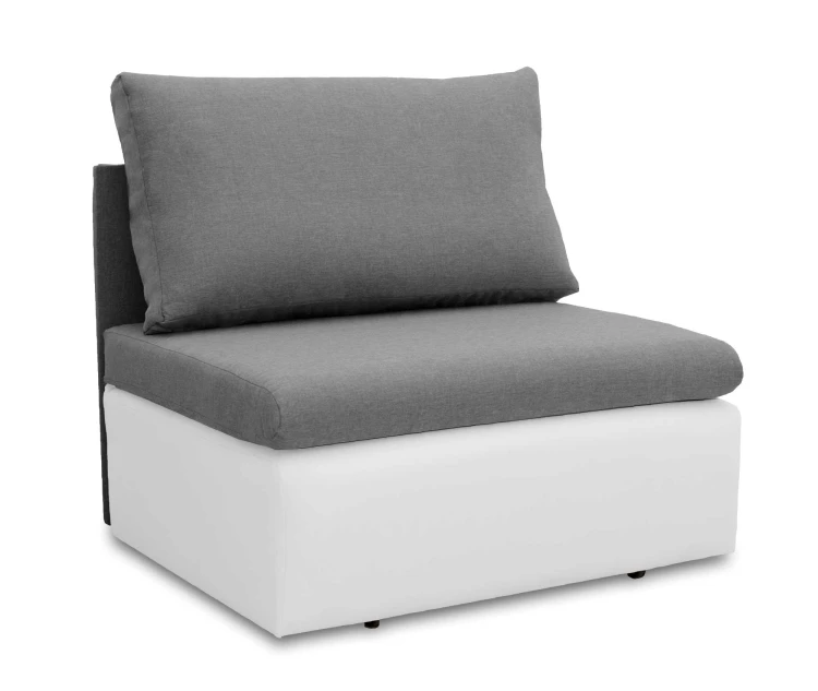 Sofa fotel rozkładany do spania Toledo Szary/biały - internetowy sklep meblowy Bird Meble