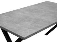 Stół z Metalowymi Nogami - blat w kolorze beton - loft