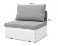 Sofa fotel z funkcją spania Toledo wymiary  - internetowy sklep meblowy Bird Meble