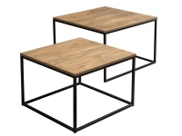 Zestaw stolik kawowy 2w1 loft w stylu industrialnym stoliki osobno