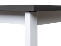 Drewniany Stół Rozkładany do Kuchni noga biała blat grafit
