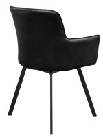 Krzesło tapicerowane z metalowymi nogami bluvel w stylu industrialnym loft tył
