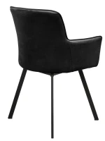Krzesło tapicerowane z metalowymi nogami bluvel w stylu industrialnym loft tył