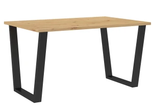 Stół loftowy do salonu Cezar 138x67 Dąb Artisan