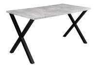 Stół z Metalowymi Nogami - blat beton - nogi w kształcie litery X