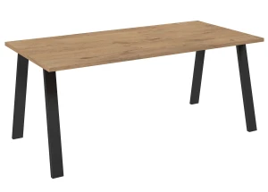 Stół do jadalni metalowe nogi Kleo 185x90 Dąb Lancelot