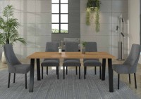 Stół do jadalni salonu LOFT z metalowymi nogami Kleo 185x90 aranżacja - internetowy sklep meblowy Bird Meble