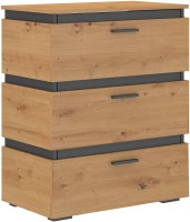 Komoda Faro dąb artisan czarny grafit  3 szuflady