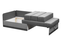 Narożnik sofa Kacper dzieci dorosłych szary pojemnik poduszki