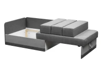 Narożnik sofa Kacper dzieci dorosłych szary pojemnik poduszki