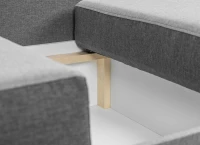 Narożnik sofa Kacper dzieci dorosłych szary pojemnik