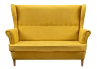 Zestaw wypoczynkowy skandynawski sofa uszak do salonu żółta - internetowy sklep meblowy Bird Meble