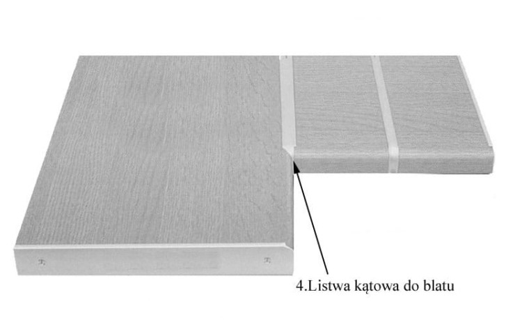 listwa łączenia blatów kątowa