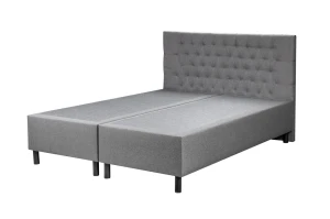 Duże podwójne łóżko BOX 30 hotelowe z wezgłowiem łączone 160x200 Szare