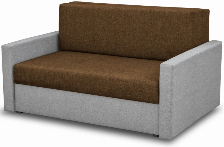 sofa fotel amerykanka rozkładana do spania Tedi 2 szara/brązowa - internetowy sklep meblowy Bird Meble