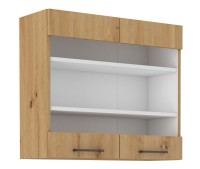 Szafka kuchenna wisząca górna z witryna MODENA 80 GS-72 2F Dąb Artisan