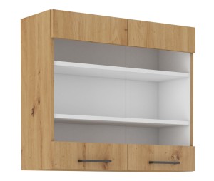 Szafka kuchenna wisząca górna z witryna MODENA 80 GS-72 2F Dąb Artisan
