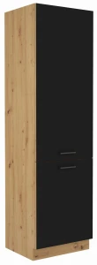 Wysoka szafka kuchenna słupek MODENA 60 DK-210 2F Dąb Artisan/Czarny