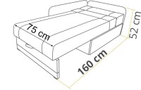 sofa rozkładana narożna vaxer narożnik dla dzieci wymiary powierzchni spania - internetowy sklep meblowy Bird Meble