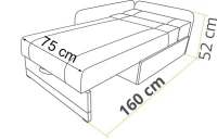 sofa rozkładana narożna vaxer narożnik dla dzieci wymiary powierzchni spania - internetowy sklep meblowy Bird Meble