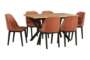 Zestaw Stół rozkładany 140/180x80 z krzesłami do salonu jadalni L008