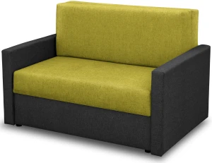 Sofa fotel amerykanka rozkładana Tedi 1 Czarna/Zielona