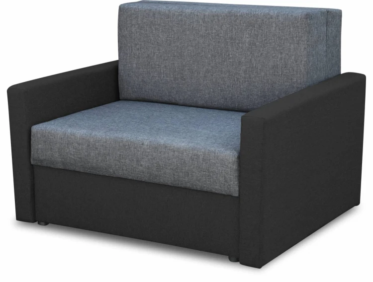 sofa fotel amerykanka rozkładana Tedi 1 czarna/grafitowa - internetowy sklep meblowy Bird Meble
