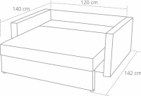 sofa fotel amerykanka rozkładana do spania wymiary Tedi 2  - internetowy sklep meblowy Bird Meble