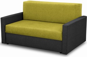 Sofa fotel amerykanka z funkcją spania Tedi 2 Czarna/Zielona