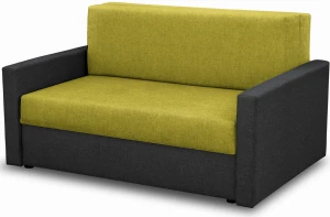 Sofa fotel amerykanka z funkcją spania Tedi 2 Czarna/Zielona