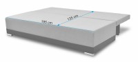 Kanapa rozkładana sofa z funkcją spania pojemnik Orlean wymiary po rozłożeniu - internetowy sklep meblowy Bird Meble