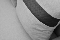 Kanapa sofa z funkcją spania pojemnik Orlean szary zbliżenie - internetowy sklep meblowy Bird Meble
