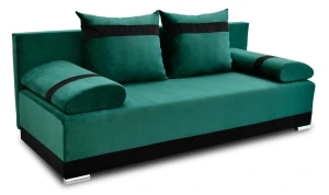 Kanapa z funkcją spania sofa rozkładana wersalka Orlean PLUS Zielona