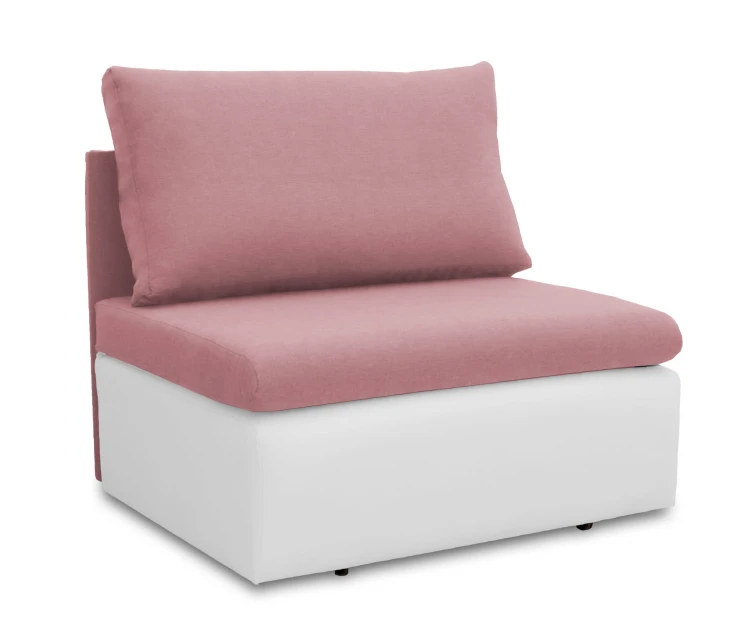 Sofa fotel rozkładany do spania Toledo Różowy/biały - internetowy sklep meblowy Bird Meble