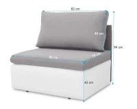 Sofa fotel z funkcją spania Toledo wymiary  - internetowy sklep meblowy Bird Meble