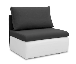 Sofa fotel rozkładany do spania Toledo Grafitowy/Biały