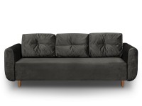Sofa rozkładana z funkcją spania do salonu Sewilla grafitowa - internetowy sklep meblowy Bird Meble