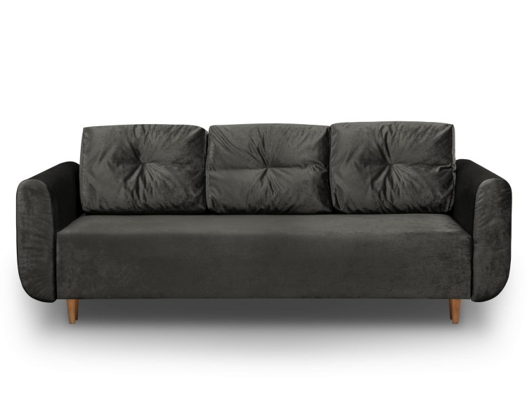 Sofa rozkładana z funkcją spania do salonu Sewilla grafitowa - internetowy sklep meblowy Bird Meble