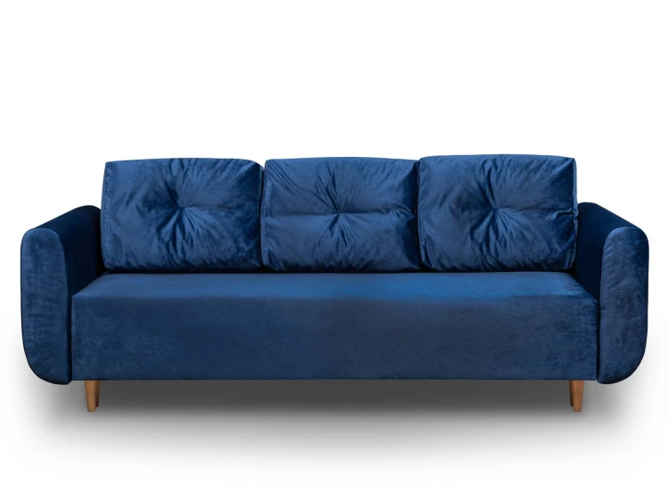 Sofa rozkładana z funkcją spania do salonu Sewilla granatowa - internetowy sklep meblowy Bird Meble